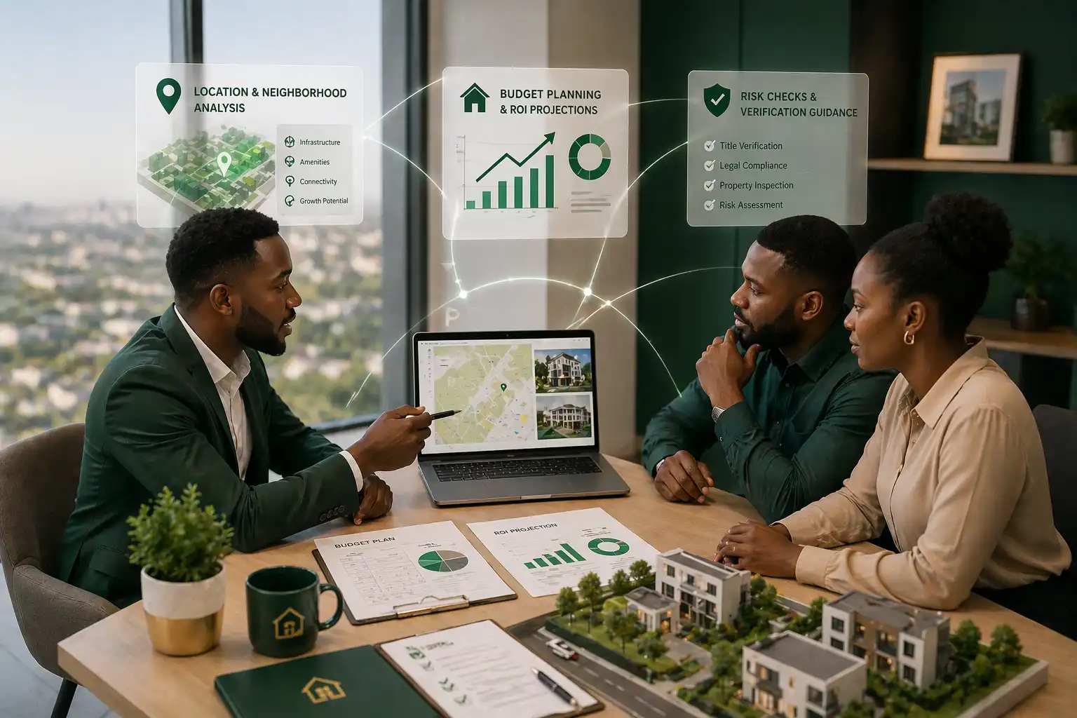 Consultation meeting with real estate advisor